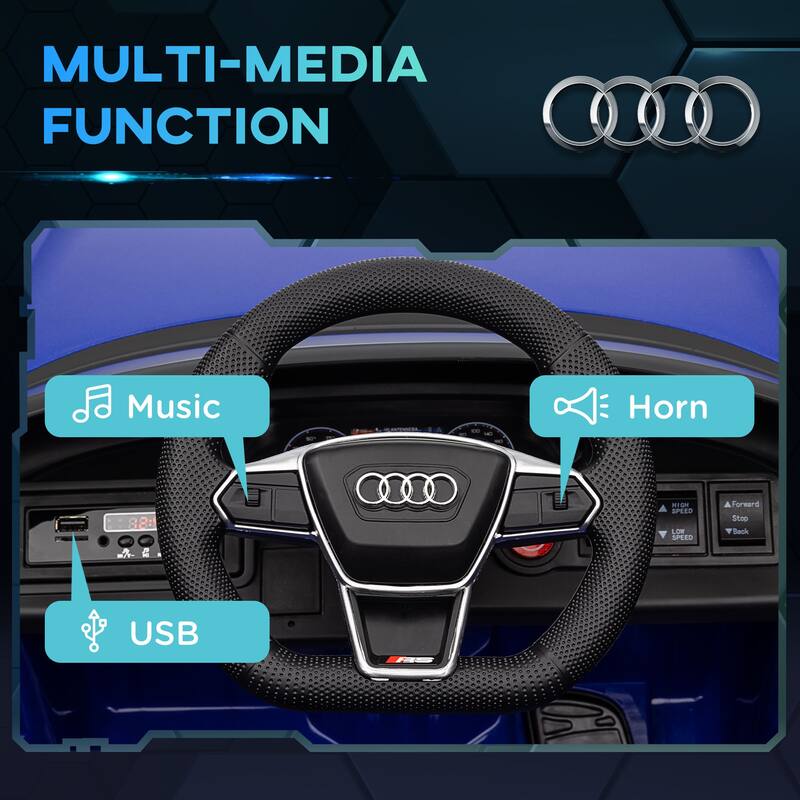 Aosom Kids Ride on Car, 12V Licensed Audi RS E-tron GT 3.1 MPH Electric Car for Kids