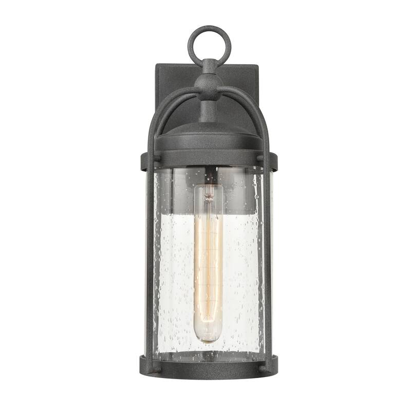 Elk Home Catalonia Zinc With Seedy Glass 1 Light Wall Sconce