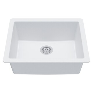 Karran Undermount 24.38 in Single Bowl Quartz Kitchen Sink
