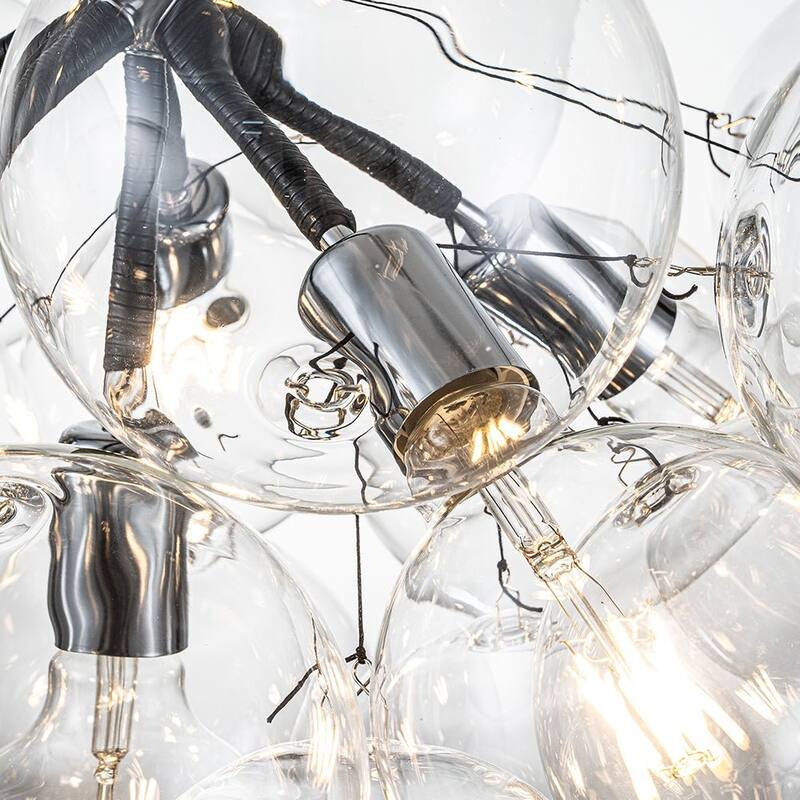 6-Light Modern Glamour Cluster Bubbles Chandelier