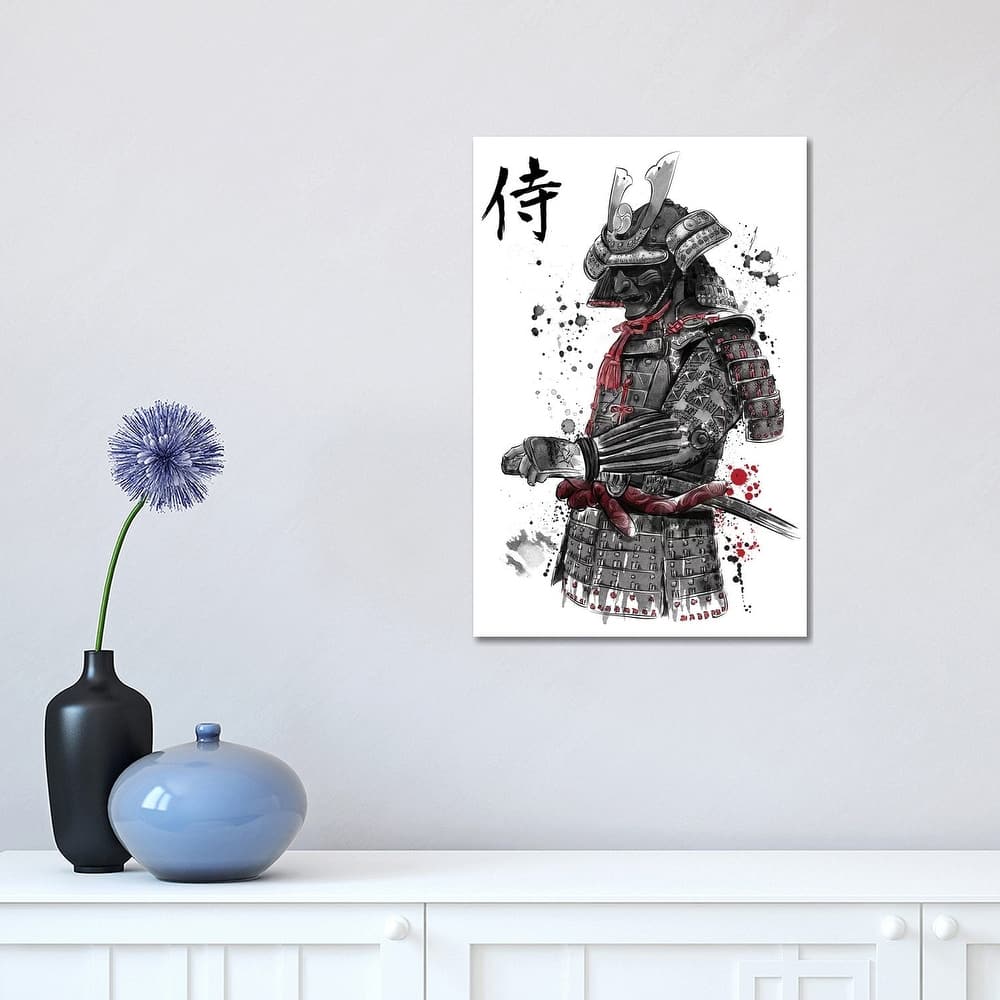 iCanvas "Samurai Sumi-E" by Antonio Camarena Canvas Print