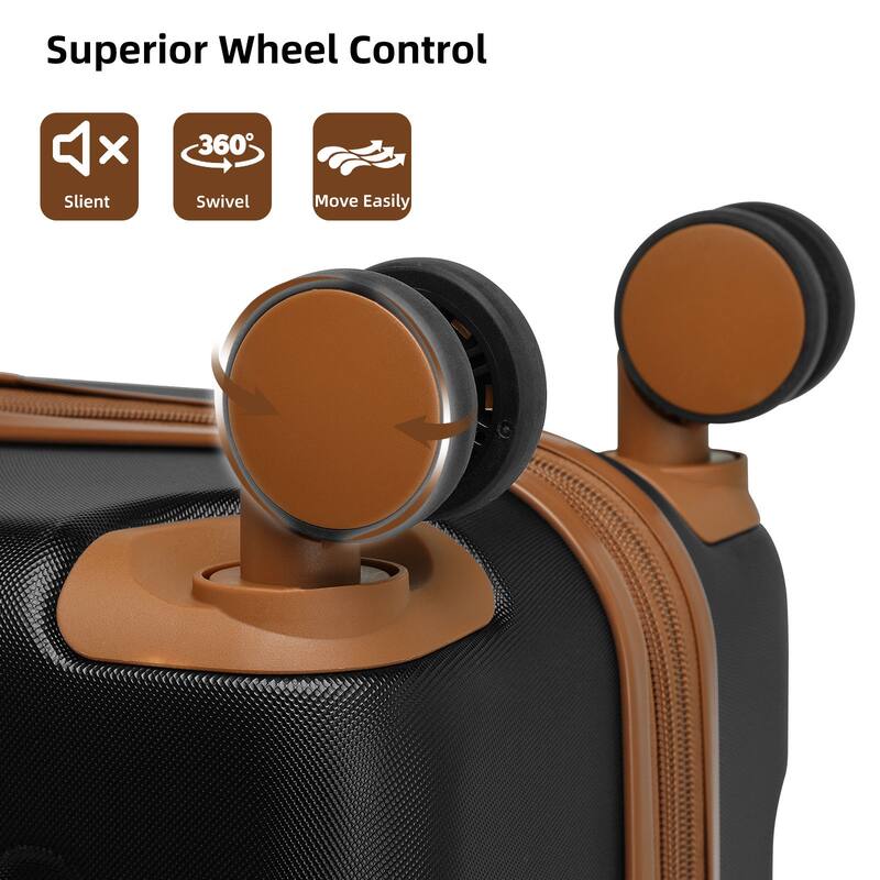6-Piece, Luggage Sets, Hard-Shell Expandable Luggage with Spinner Wheels and Combination Lock, for Boarding Travel