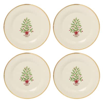 Lenox Holiday Tree Accent Plates, Set of 4