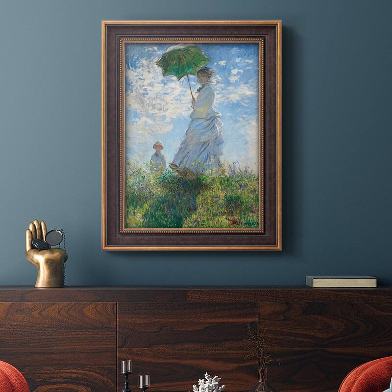 Woman with a Parasol  Premium Framed Canvas- Ready to Hang