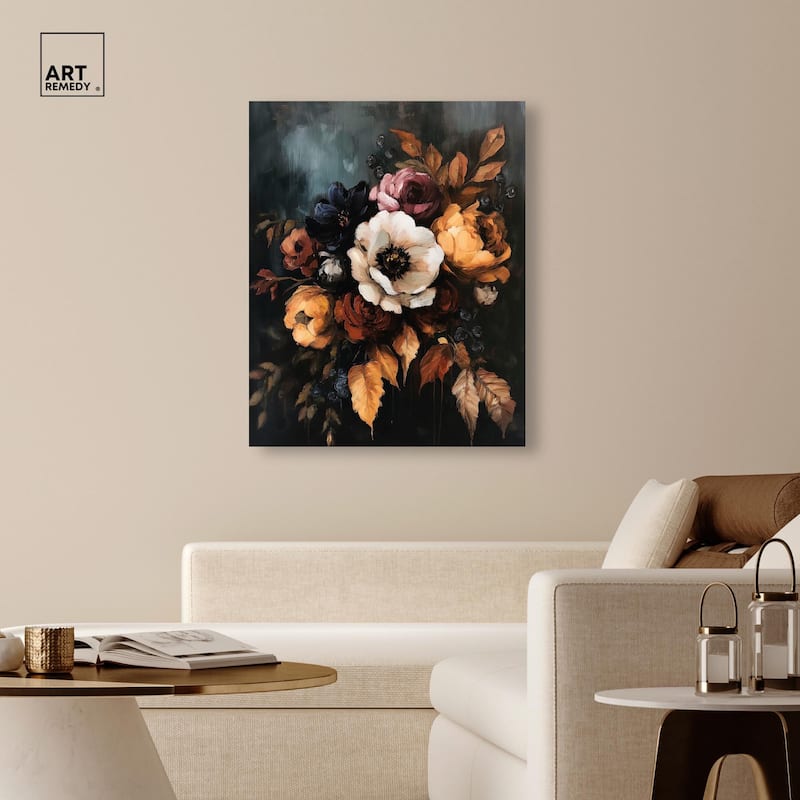 Dark Roses Beauty II Canvas by Art Remedy, Gallery Wrapped