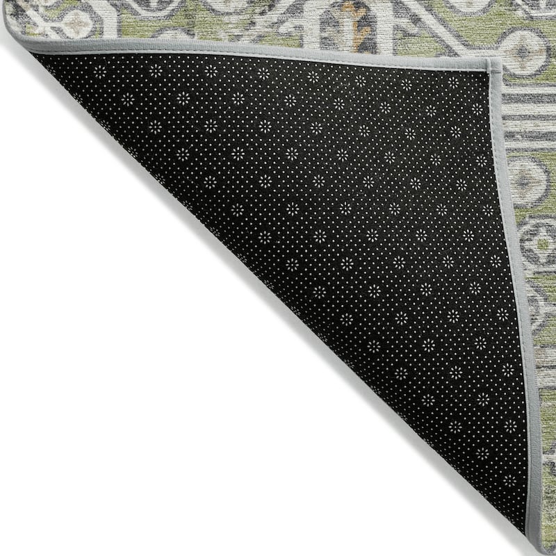 Machine Washable Indoor/Outdoor Traditional Eclectic Chantille Rug