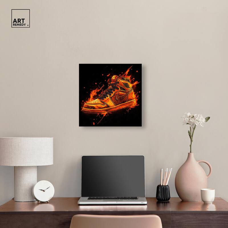 Jumpman on Fire I Canvas by Art Remedy, Gallery Wrapped
