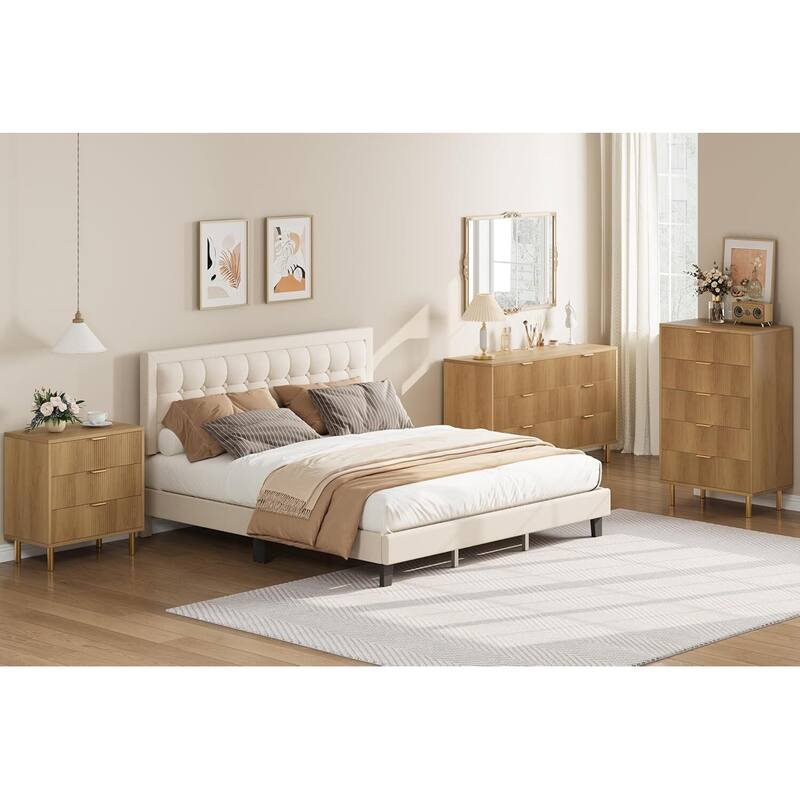 IDEALHOUSE Black 3 Drawer Dresser