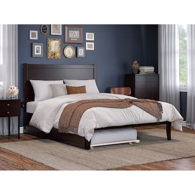 NoHo Queen Platform Bed with Twin XL Trundle in Espresso