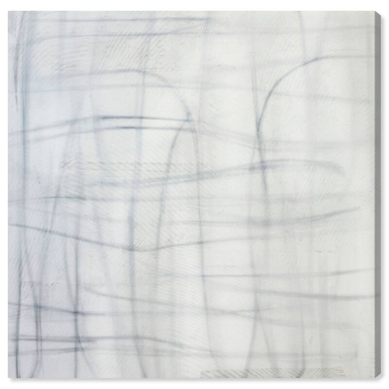 Wynwood Studio Canvas Abstract Scripted White and Modern & Contemporary Wall Art Canvas Print