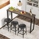 preview thumbnail 2 of 9, 4 Piece Table Set Modern Counter Height Pub Table Set - 4 Piece