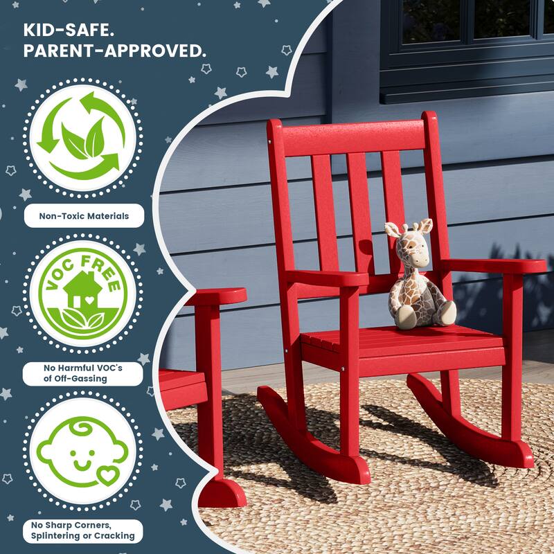 Laguna Kids Outdoor Poly Rocking Chair (Set of 2)