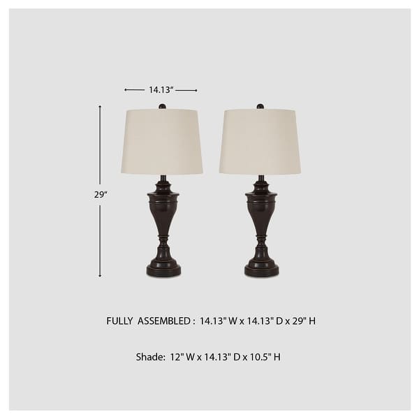 Signature Design by Ashley Darlita Bronze Metal Table Lamps