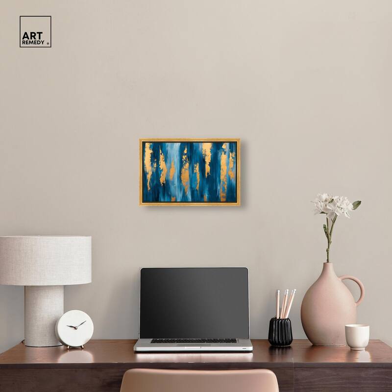 Dark Texture Golden Touch II Canvas by Art Remedy