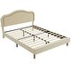 preview thumbnail 29 of 66, Velvet Upholstered Platform Bed Smart LED Bed Frame with Adjustable Height Headboard, Noise-Free Slat Support for Night's Sleep