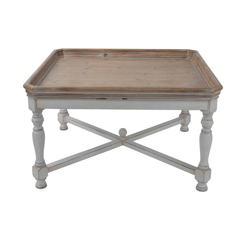 Square Alcott coffee Table, French Countory Tray Table