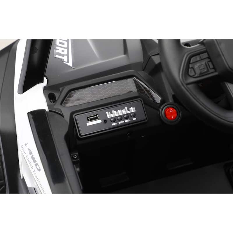 12V Kids Electric Ride On UTV Car with Remote Control, Battery Powered Toy Vehicle with Seat Belt & LED Lights, Ages 3-6