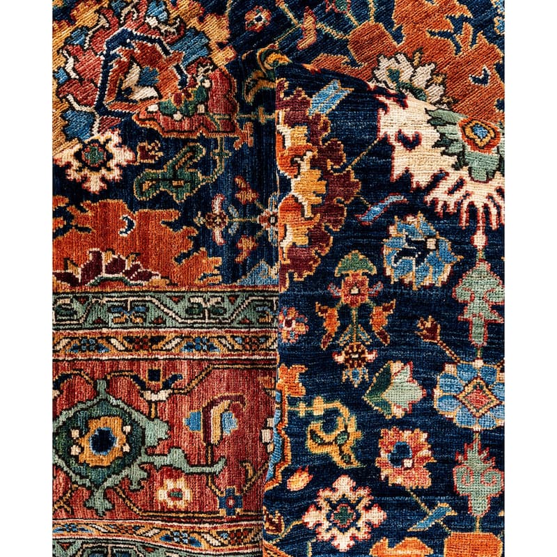 Serapi One-of-a-Kind Hand-Knotted Area Rug - Blue - 9' 2" x 11' 9"