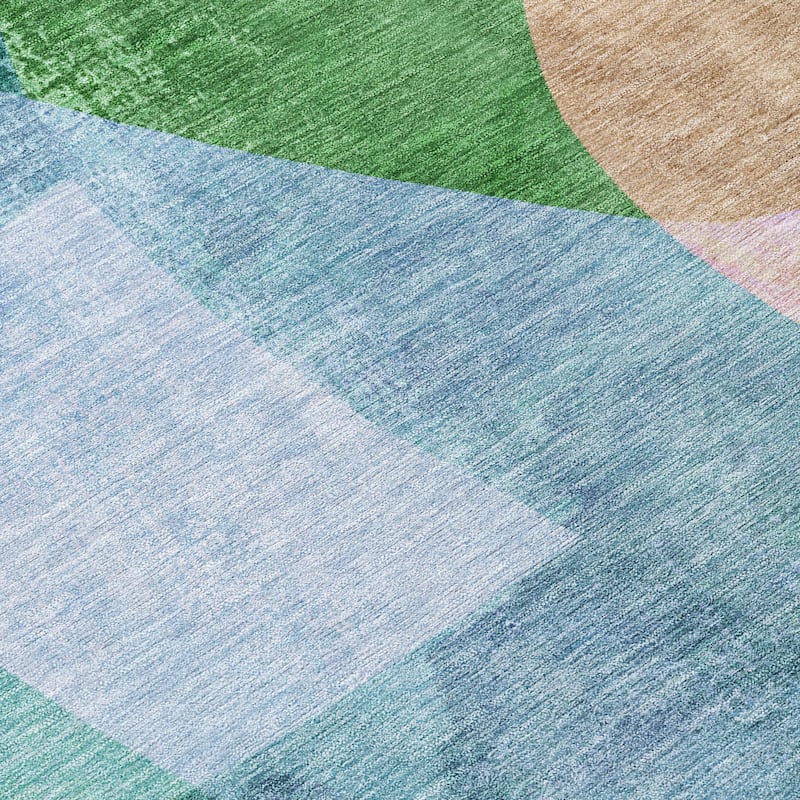 HomeRoots Abstract Transitional Rectangle Outdoor Rug