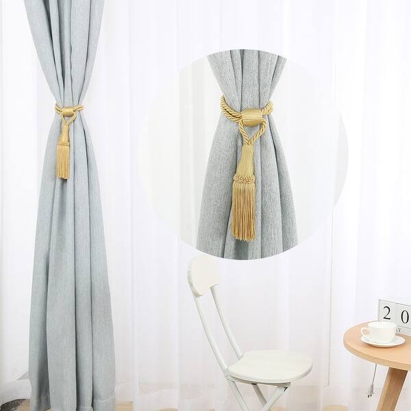 Curtain Tieback Holdback Window Decorative Rope Curtain Holder Gold Glod 1pcs On Sale Overstock 28885171