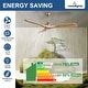 preview thumbnail 5 of 6, 52 in. Wood Color Ceiling Fan Without Light for Patios, Modern Noiseless Ceiling Fan with Remote APP Control
