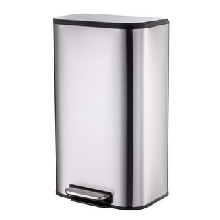 Kitchen Trash Can, Stainless Steel 50 Liter / 13 Gallon Garbage Can ...