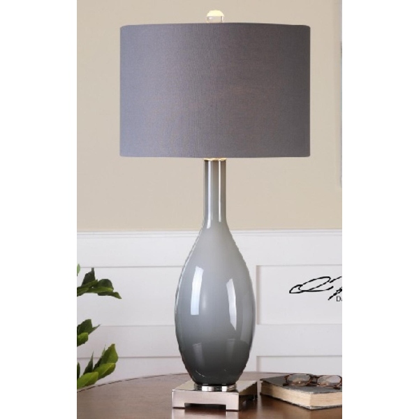 34 Smoke Gray Ombre Decorative Glass Table Lamp Bed Bath Beyond 17887062
