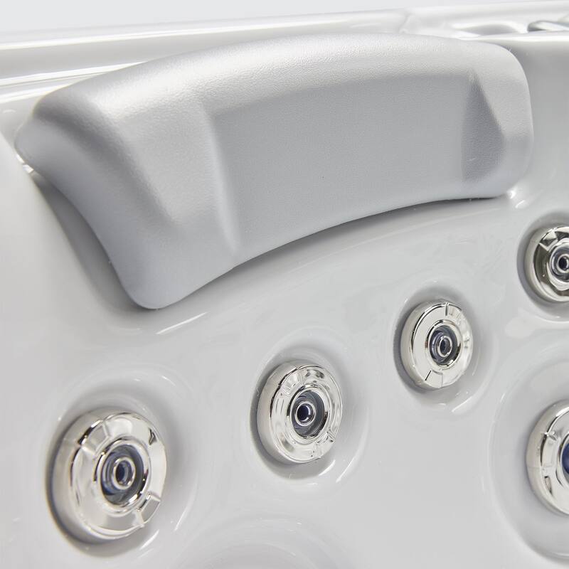 Buenospa Dallas 6 - Person 82 - Jet Hot Tub, Ice White with Ozone and LED Lights