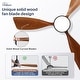 preview thumbnail 48 of 52, Sofucor 48 Inch Ceiling Fan with Light and Remote,Solid Wood Blades Low Profile,Smart Optional Work with Alexa/Google/App