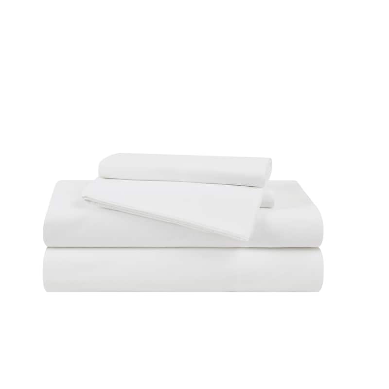 The Farmhouse by Rachel Ashwell Washed Solid Cotton Sheet Set - White - Queen