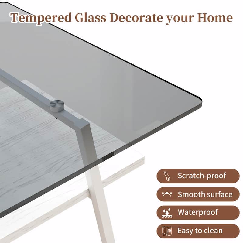 38.58'' Rectangle Coffee Table with Modern Design