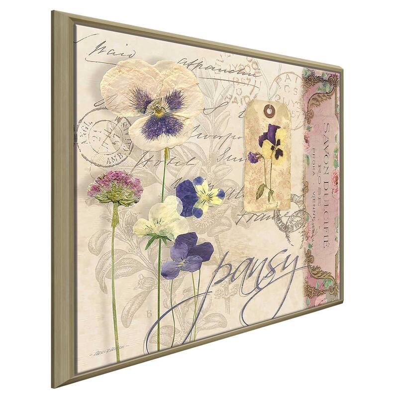 "Pansy" Print on Floating Canvas