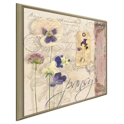 "Pansy" Print on Floating Canvas