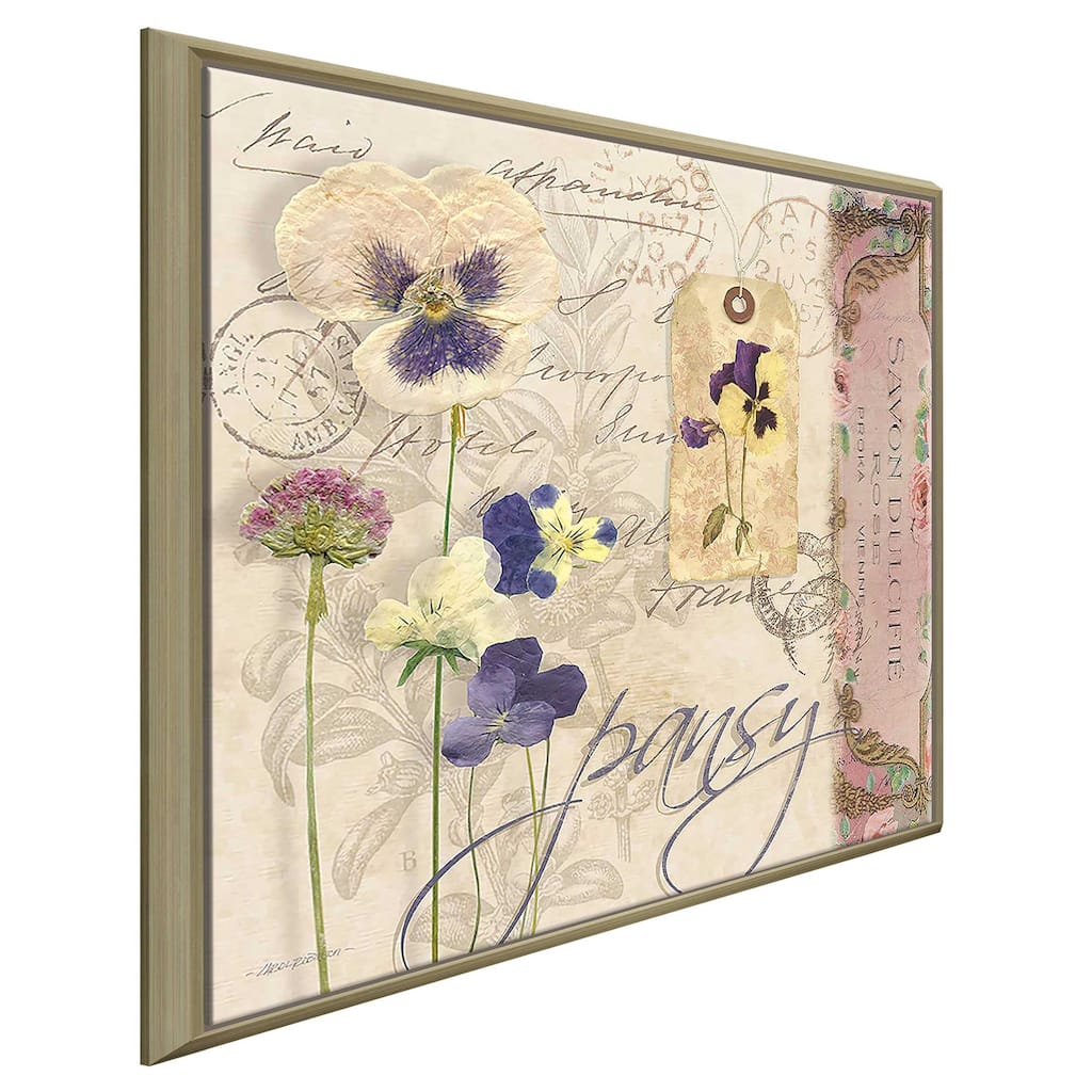 "Pansy" Print on Floating Canvas