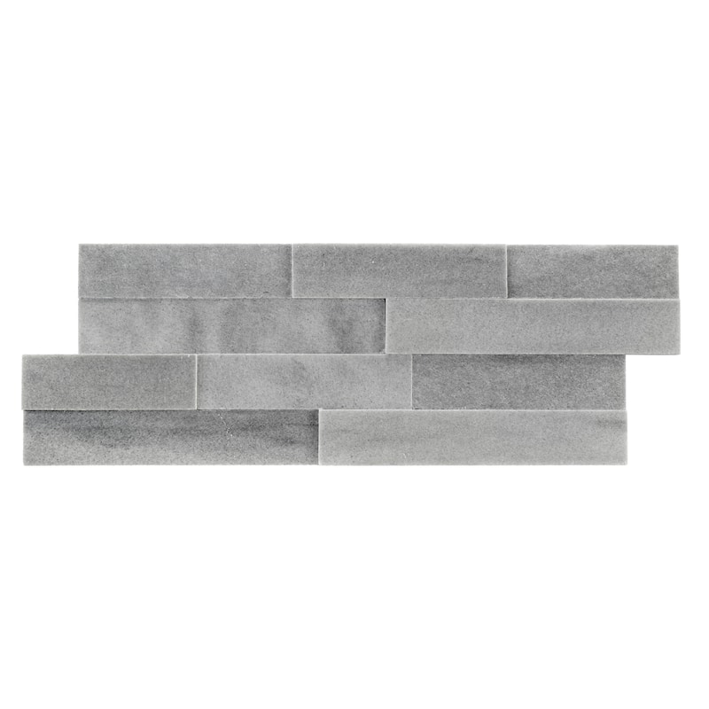 Cliffside 8 in. x 22 in Panel and 8 in. x 24 in. Corner Honed Marble Wall Tile