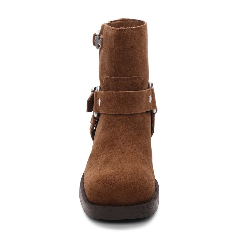 ASH Texas Buckled Suede Bootie - Land - 35