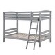 preview thumbnail 5 of 5, Furniture of America Diol Solid Wood Twin Over Twin Bunk Bed with Attached Ladder