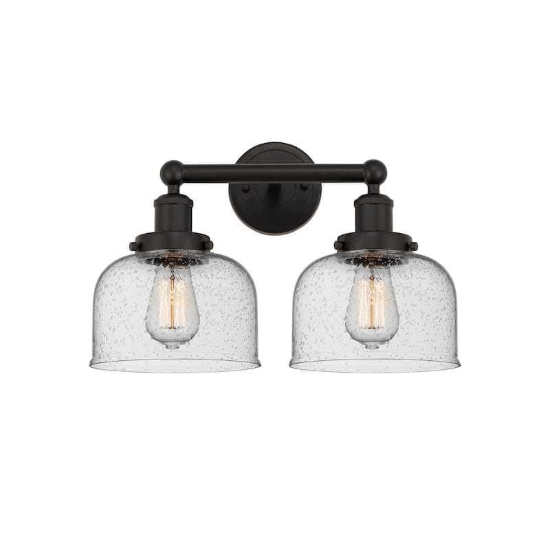 Innovations Lighting 616-2W-10-16-L Bell Vanity Bell 2 Light 16" Wide - Oil Rubbed Bronze / Seedy
