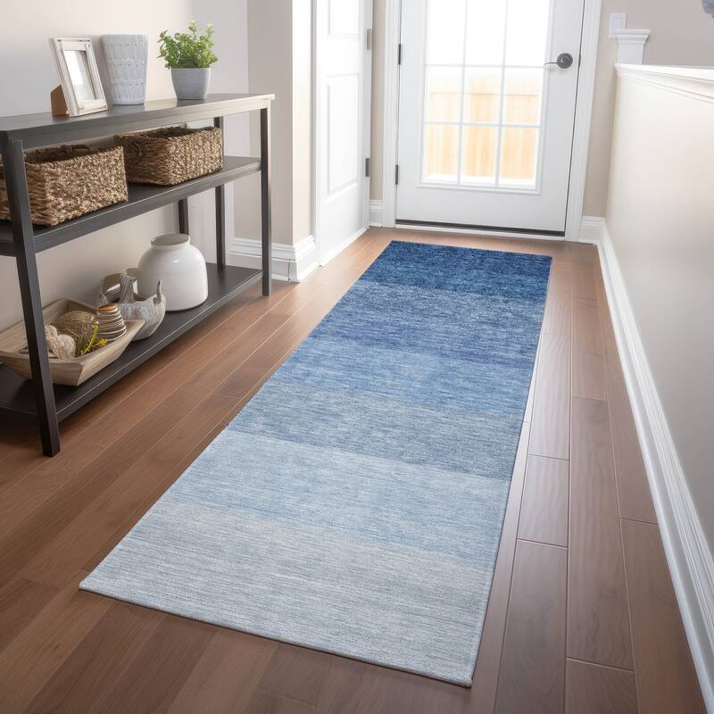 Machine Washable Indoor/ Outdoor Chantille Ombre Solid Rug