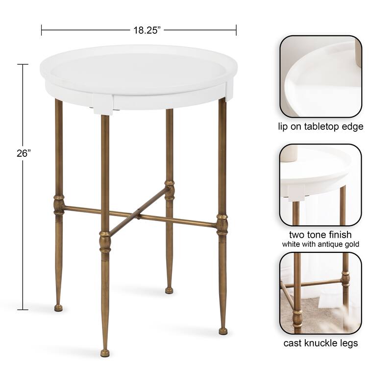 Kate and Laurel Valdi Round Side Table