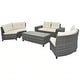 preview thumbnail 12 of 25, 8-pieces Outdoor Wicker Round Sofa Set, Half-Moon Sectional Sets All Weather
