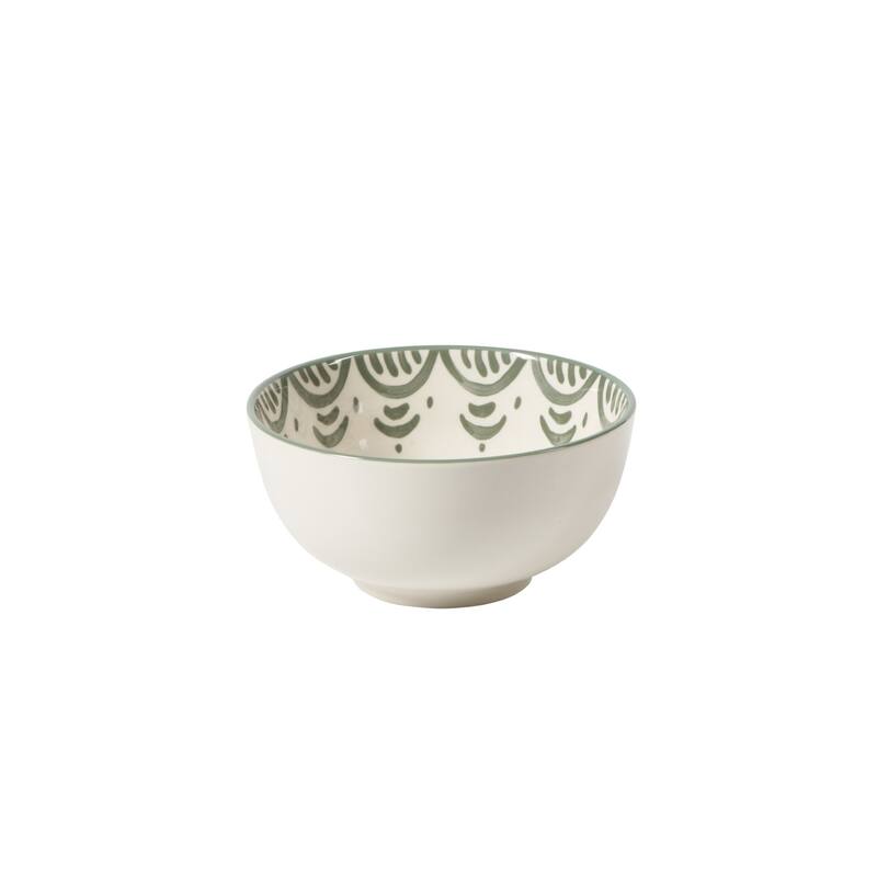 Bloomhouse - 2-Time Oprah's Favorite Things - Valencia Flor 4 Piece 6" Cereal Bowl Set, Stoneware Floral Decal Design