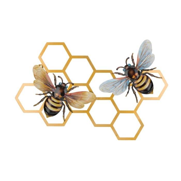 Luster Bee Wall Decor - Honeycomb