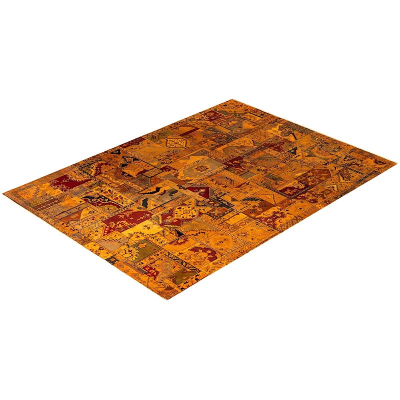 Vibrance One-of-a-Kind Hand-Knotted Area Rug - Orange, 8' 10" x 12' 0" - 8' 10" x 12' 0"