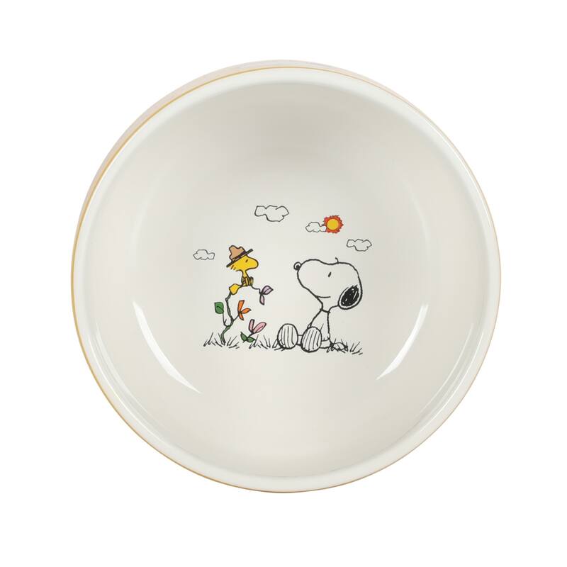 Peanuts Snoopy 4 Pack Stackable 5.5" Decorate Stoneware Bowl Set