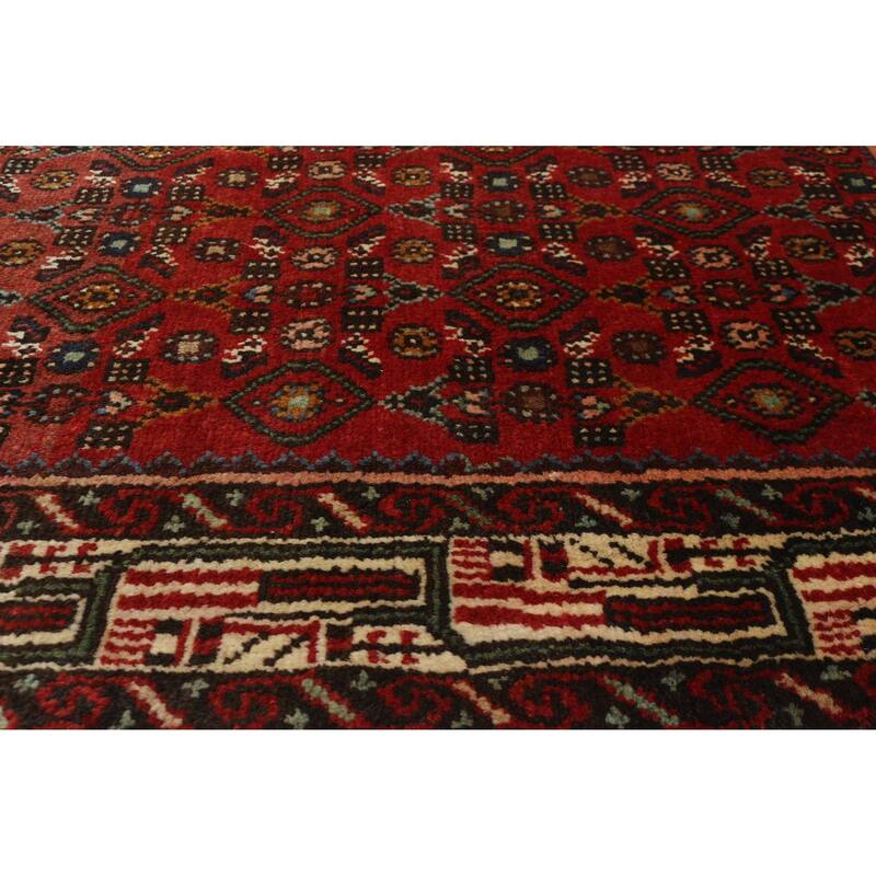 ECARPETGALLERY Hand-knotted Andelz Red Wool Rug - 2'10 x 12'4