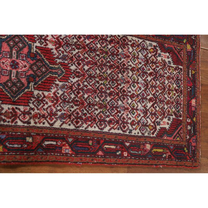 Hamedan Persian Vintage Runner Rug Hallway Hand-knotted Wool Carpet - 2'5"x 6'6"
