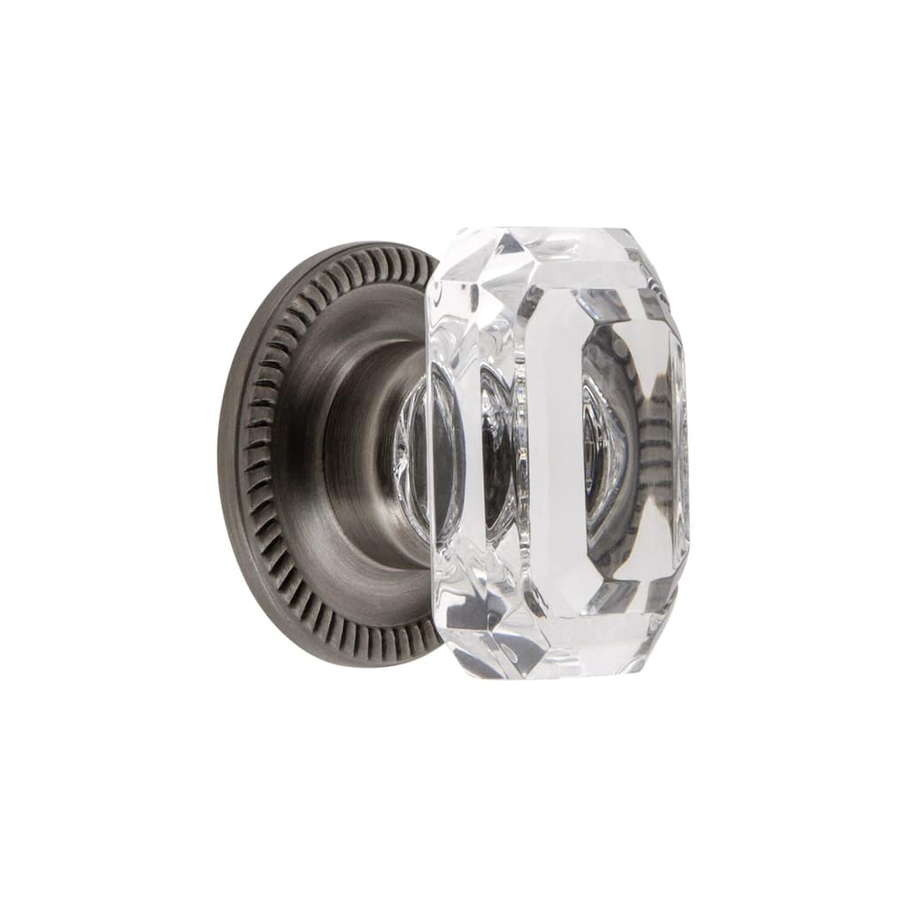 Grandeur BAGU-KNOB-NEWP-SM Baguette 1-9/16" Glam Emerald Cut Crystal