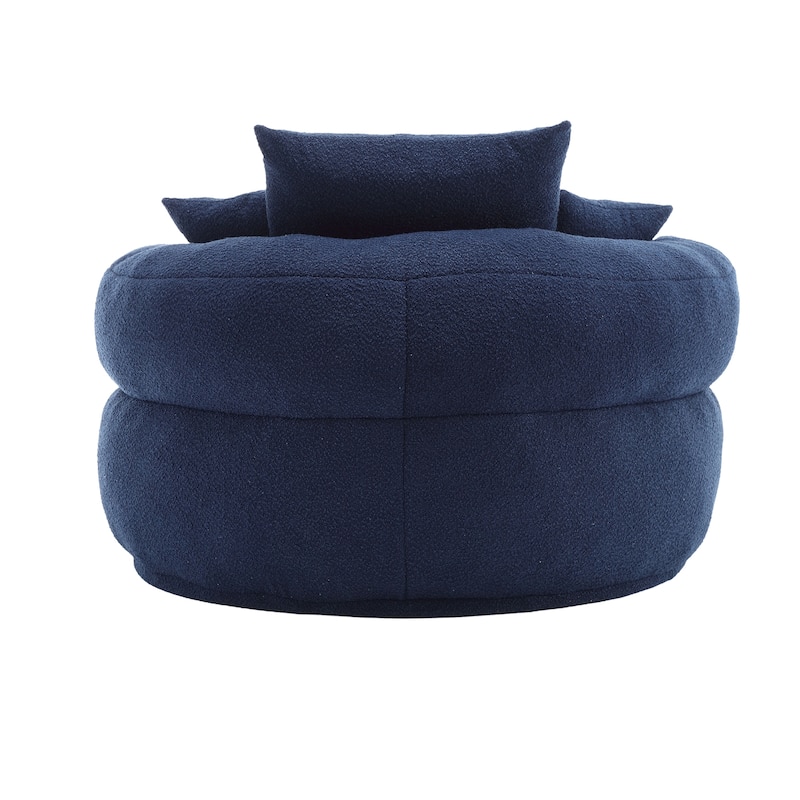 Chenille Sponge single sofa,No Assembly Required,Fluffy Modern Sleeper Chair for Living room, Bedroom