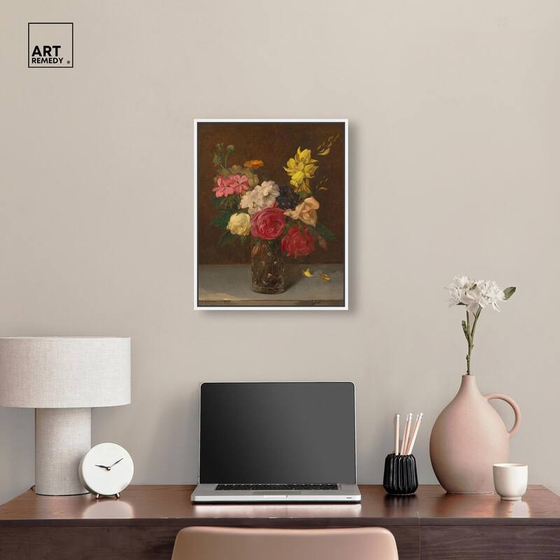 Babcock Flowers in Cut Glass Canvas by Art Remedy